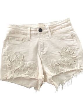 DayTrip Y2K Capricorn High Rise Boho Floral Embroidered Festival Shorts size 24